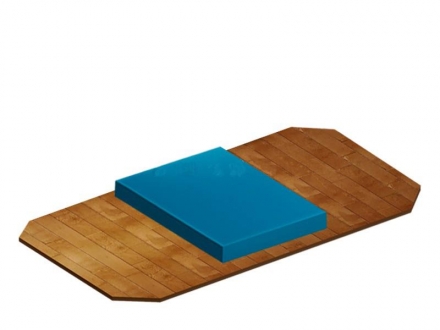 Мат поролоновый 1х1х0,1 м, тент (стандарт), шт., фото 1