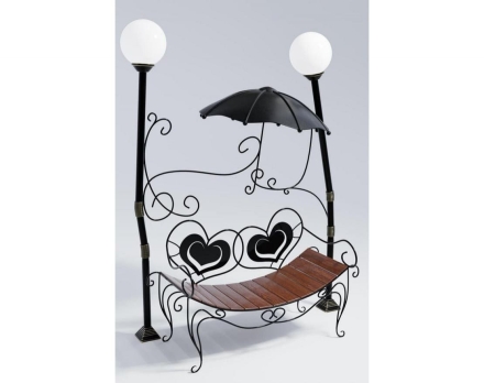 Скамейка TORUDA Валентайн с фонарями, фото 1
