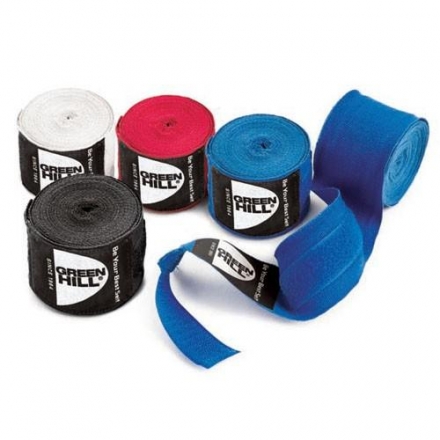 Бинты боксерские эластичные &quot;GREEN HILL&quot;, дл. 4,5 м, шир. 5 см, 1 пара, черный, фото 1