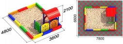 Песочный дворик 2 для детской площадки, фото 3 Песочный дворик 2 для детской площадки, фото 3