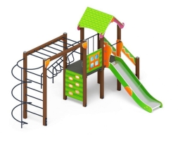 Детская игровая площадка Лукоморье ДИК 2.25.05-01.С H=1200, металлический скат, фото 4