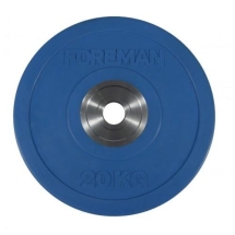 Диск бампированный обрезиненный цветной FOREMAN FM/BM-20KG-BL (20 кг) Диск бампированный обрезиненный цветной FOREMAN FM/BM-20KG-BL (20 кг)