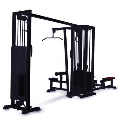 3-х позиционная станция с перекрестной тягой (грузоблок) чёрный Barbell МВ 3.03 , фото 1