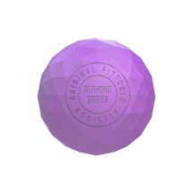 Набор из двух массажных мячей с кистевым эспандером пурпурный