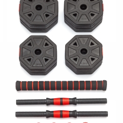 Гантели гексагональные разборные с грифом, 15 кг (2 шт. х 7,5 кг.), фото 2