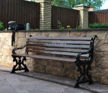 Скамейка чугунная Барокко 2,0 м (3 опоры)