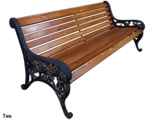 Скамейка парковая Ренессанс, Лиственница 3 м Скамейка парковая Ренессанс, Лиственница 3 м