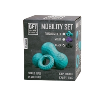 Набор из двух массажных мячей с кистевым эспандером черный