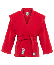 Куртка для самбо JS-302, красная, р.3/160