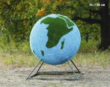 Топиари глобус, d=100 см/H=136 см - газон Eco
