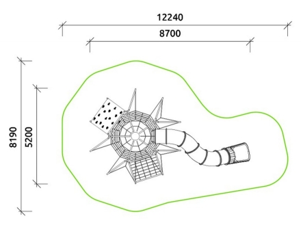 Канатный комплекс со спуском TORUDA 21801, фото 4
