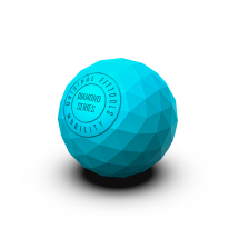 Набор из двух массажных мячей с кистевым эспандером бирюзовый