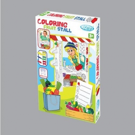 Картонный домик расскраска-супер маркет, фото 2