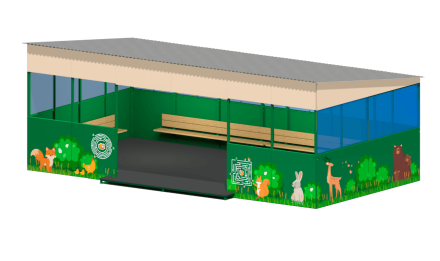 Теневой навес Лес ПС-45.3 8х4,5 для детской площадки, фото 1