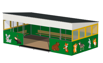 Теневой навес Лес ПС-45.3 8х4,5 для детской площадки, фото 2