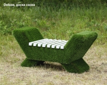 Топиари лавочка (доска сосна) - газон Deluxe