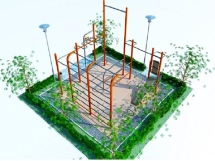 Площадка для воркаута. Уровень двор. W-1.7.11 Площадка для воркаута. Уровень двор. W-1.7.11
