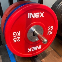 Олимпийский диск в уретане INEX PU Bumper Plate 25 кг , фото 3 Олимпийский диск в уретане INEX PU Bumper Plate 25 кг , фото 3