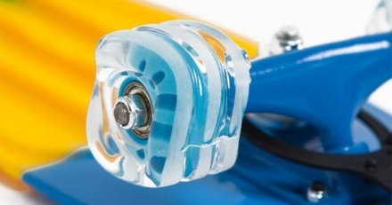 Скейт пластиковый трехцветный 27X8&quot; с колесами Monster, фото 3