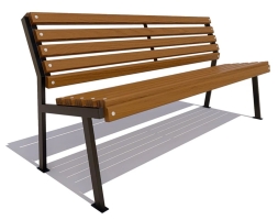 Скамейка парковая Ретро без подлокотников, сосна 0,6 м, фото 4