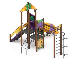 Детская игровая площадка Волшебный город Майя ДИК 2.19.04-01 Н=1500 горка труба, фото 1