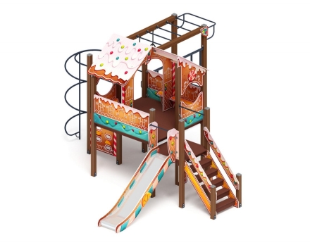 Детская игровая площадка Теремок (Пряничный домик) ДИК 2.07.02-02 H=1200, фото 4