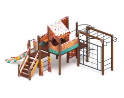 Детская игровая площадка Теремок (Пряничный домик) ДИК 2.07.02-02 H=1200, фото 3