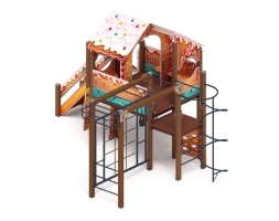 Детская игровая площадка Теремок (Пряничный домик) ДИК 2.07.02-02 H=1200, фото 2