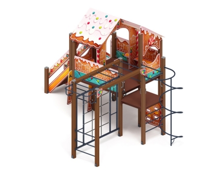 Детская игровая площадка Теремок (Пряничный домик) ДИК 2.07.02-02 H=1200, фото 2