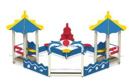 Песочный дворик Коралл ПС-16 без горки для детской площадки, фото 2 Песочный дворик Коралл ПС-16 без горки для детской площадки, фото 2