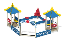 Песочный дворик Коралл ПС-16 без горки для детской площадки, фото 1 Песочный дворик Коралл ПС-16 без горки для детской площадки, фото 1