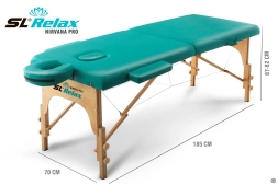 Массажный стол Relax Nirvana Pro бирюзовая кожа, фото 2