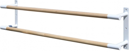 Станок хореографический ZSO пристенный, двухрядный 2 м, перекладина D-40 мм Береза, фото 1