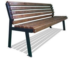 Скамейка парковая Ретро без подлокотников, сосна 1,2 м, фото 5