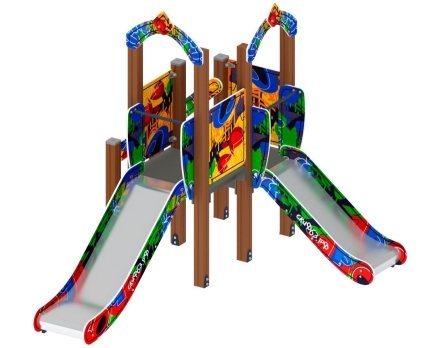 Детская игровая площадка Карапуз Граффити ДИК 1.001.07-03 Н=750 Н=900, фото 1