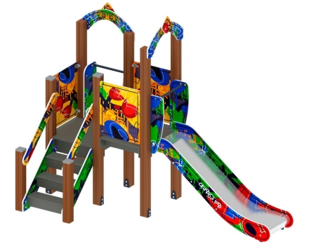 Детская игровая площадка Карапуз Граффити ДИК 1.001.07-03 Н=750 Н=900, фото 4