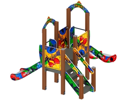 Детская игровая площадка Карапуз Граффити ДИК 1.001.07-03 Н=750 Н=900, фото 3