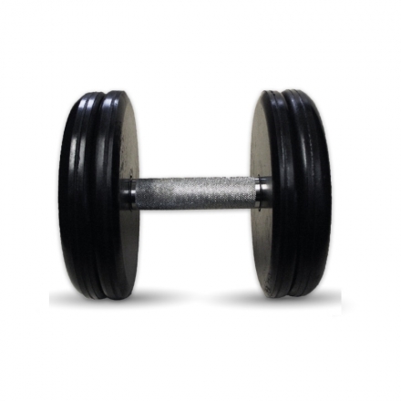 Гантель Barbell 17 кг классик с вращающейся ручкой хром, фото 1