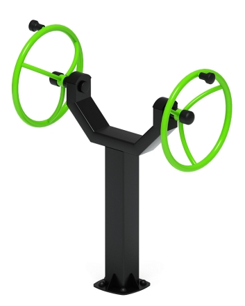 Рули (положение сидя) зеленый - Уличный тренажер - СТ 106-12, фото 1