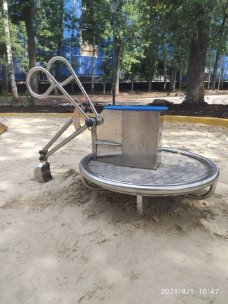 Песочный экскаватор двухместный (нержавеющая сталь), фото 3