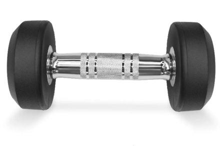 Комплект обрезиненных гантелей 10 пар от 2,5 до 25 кг HD51D2A-2,5-25, фото 3