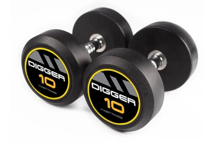 Комплект обрезиненных гантелей 10 пар от 2,5 до 25 кг HD51D2A-2,5-25, фото 1