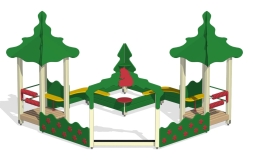 Песочный дворик Лесная поляна ПС-09.1 без горки для детской площадки, фото 2 Песочный дворик Лесная поляна ПС-09.1 без горки для детской площадки, фото 2