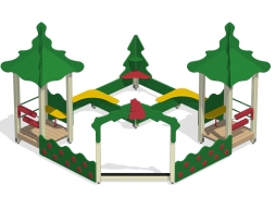 Песочный дворик Лесная поляна ПС-09.1 без горки для детской площадки, фото 1 Песочный дворик Лесная поляна ПС-09.1 без горки для детской площадки, фото 1