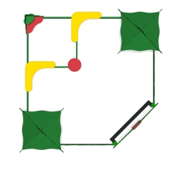 Песочный дворик Лесная поляна ПС-09.1 без горки для детской площадки, фото 3 Песочный дворик Лесная поляна ПС-09.1 без горки для детской площадки, фото 3