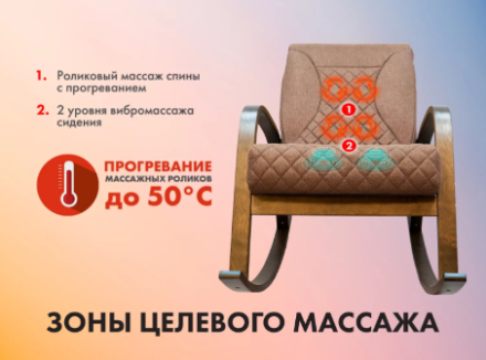 Массажное кресло качалка FUJIMO CAROLINE F2001 TCF Бежевый (TONY 12), фото 2