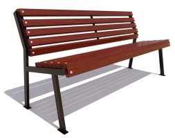 Скамейка парковая Ретро без подлокотников, сосна 1,5 м, фото 6