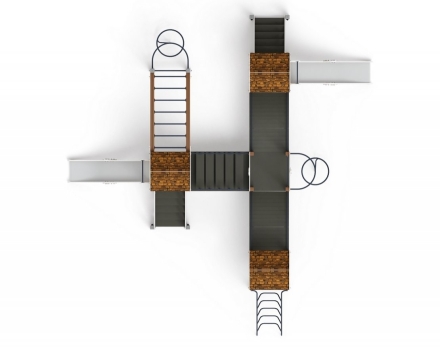 Детская игровая площадка Дворик детства Эко ДИК 2.01.4.02-02 H=1200, фото 4