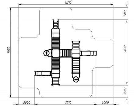 Детская игровая площадка Дворик детства Эко ДИК 2.01.4.02-02 H=1200, фото 5
