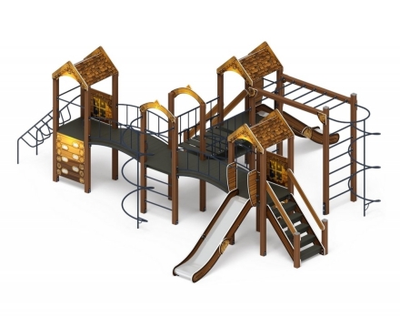 Детская игровая площадка Дворик детства Эко ДИК 2.01.4.02-02 H=1200, фото 2